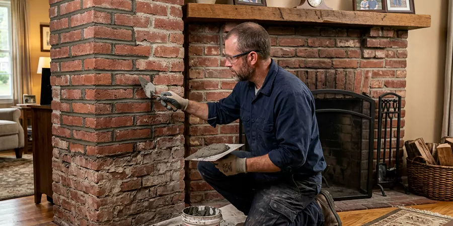 Repointing Brick Fireplace Cherry Hill