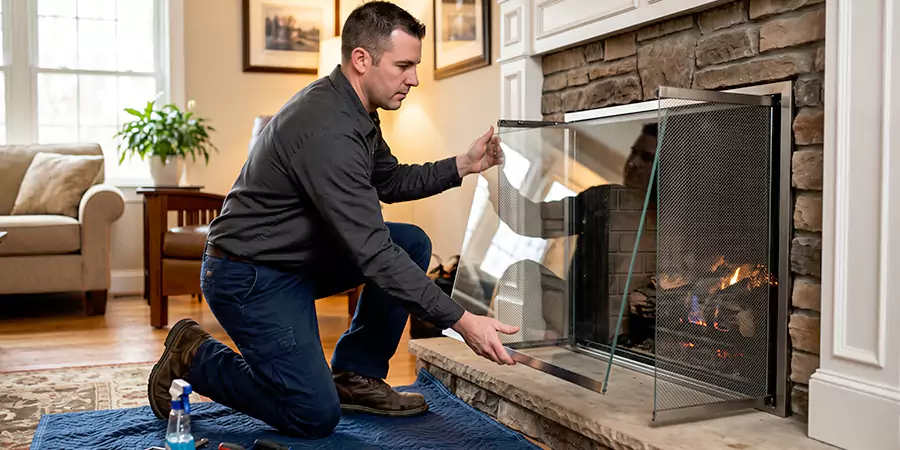 Fireplace Glass Panel and Screen Installation Cherry Hill