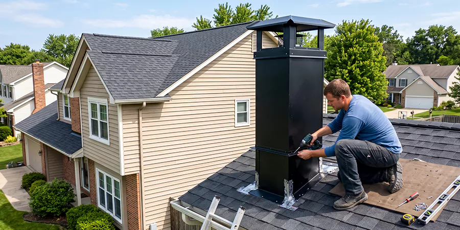 Prefab Chimney Chase Installation Cherry Hill